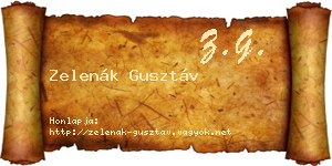 Zelenák Gusztáv névjegykártya