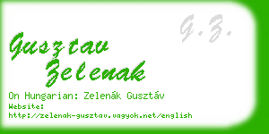 gusztav zelenak business card